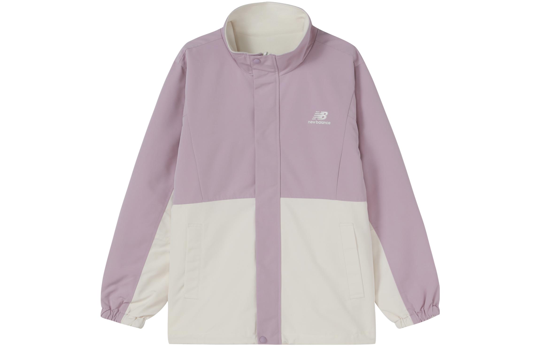 New Balance Velvet Jackets Unisex Purple Stand Collar Moderate NAA4N133-LPU XL