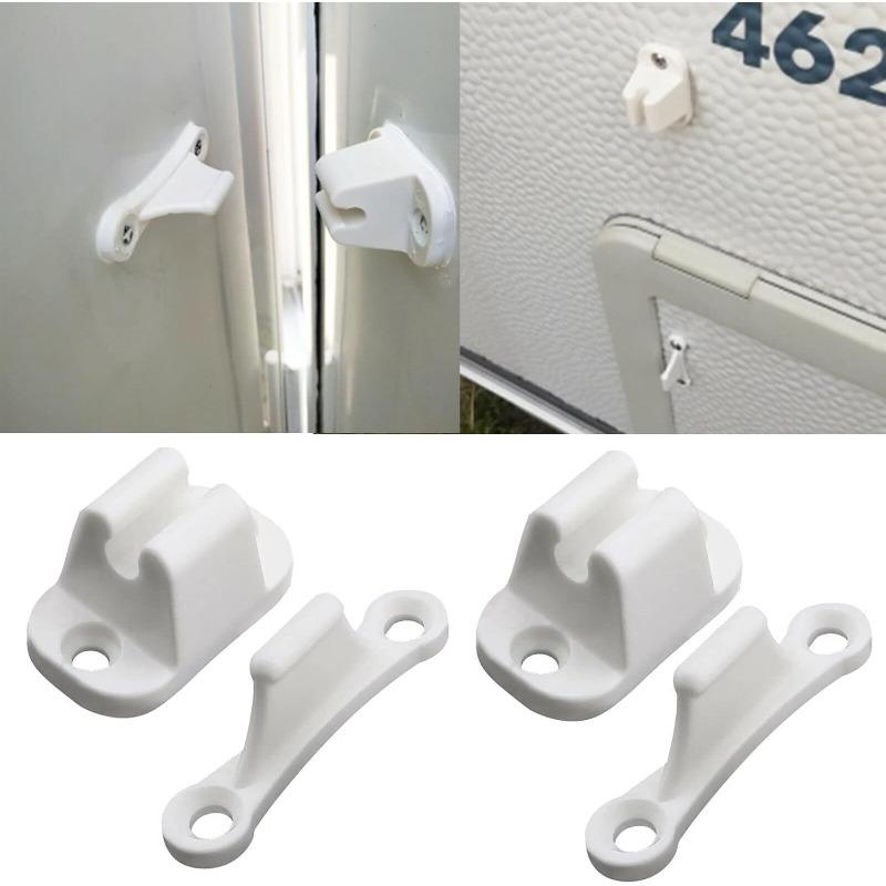 2 Sets Caravan Door Retainer Catch Nylon Door Stop Retaining Catch Latch for RV Caravan Camper Motorhome Boat Door Retainer Holder Door Stopper