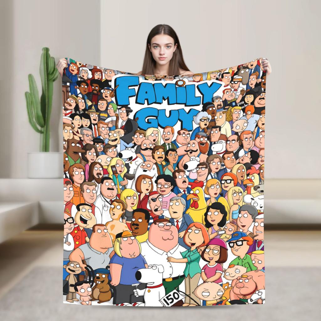 Rodiny Kreslený Peter Griffin Pánové Deku Super Měkká Zábavná Plyšová Přikrývka Na Cestování Kancelář Flanelová Přehoz Na Postel Pokrývka Postele
