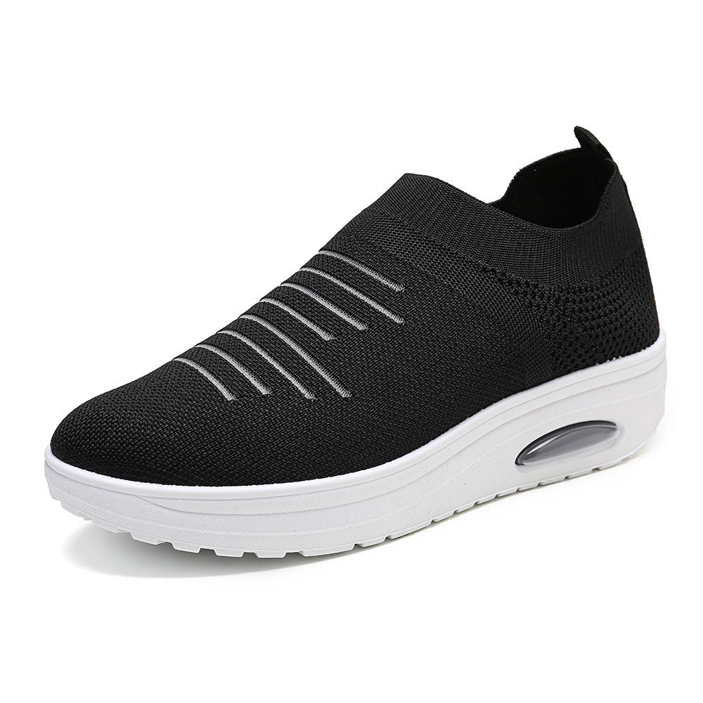 

Модные женские туфли на танкетке, повседневные туфли, женские кроссовки на высоком каблуке, женские туфли на платформе, обувь для ходьбы на открытом воздухе Zapatilla De Mujer i 345 9 чёрный