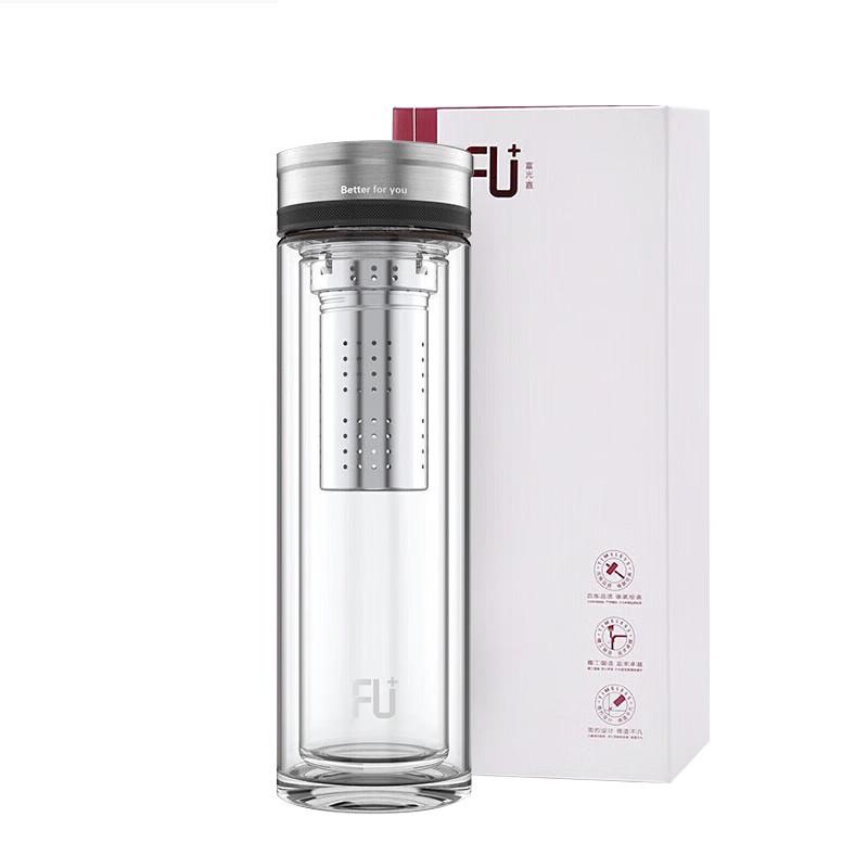 Fuguang FU+ Classic 280ml Double-Layer Glass Tea Bottle