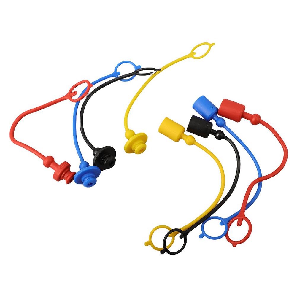 4 Pairs Hydraulic Quick Coupler Male Dust Cap Female Plug Cover PVC Rubber Protection For PARKER6600 AEROQUIP5600
