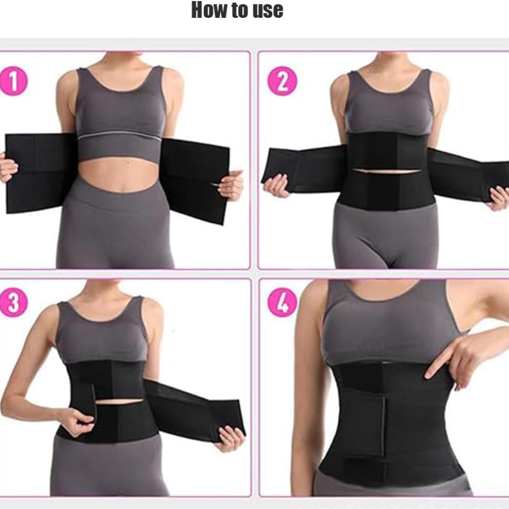 Belt Waist Cincher Ab Belt Tummy Control Body Shaper with Triple Wrap Women, Breathable