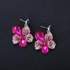 Multicolor Earrings with Matching Necklace Fashion Bauhinia Flowers Crystal Zircon Set Wedding Necklace Women Zircon
