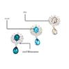 Water Droplets Sparkling Crystal Faceplate Sewing Button Pendant Scrapbooking Alloy Rhinestone