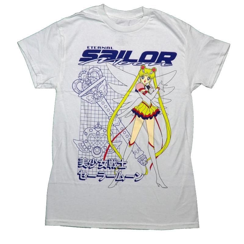 Anime Two-dimensional Sailor Moon New Adult T-shirt Summer New Retro Fashion Men and Women Streetwear