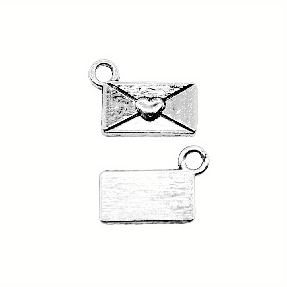 20pcs Mini Envelope Love Letter Pendant, DIY Retro Accessory Pendant 12 * 9mm.