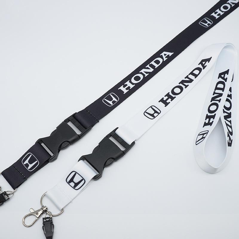 CPS1 1pc Lanyard Nylon Printing Emblem Style Key pendant holder Keychain For Honda Civic xrv hrv crv brv City Accord Fit Jazz Insight