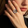 Eye Ring Adjustable Opening Talisman Ring with Surreal Brown Iris Design Lifelike Blood-Red Eyeball Retro Finger Ring