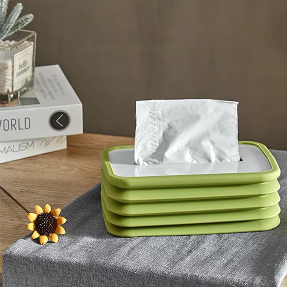 Silicone Napkin Tissue Holder Elastic Lifting Car Paper Case Towel Dispenser  Livingroom Decor