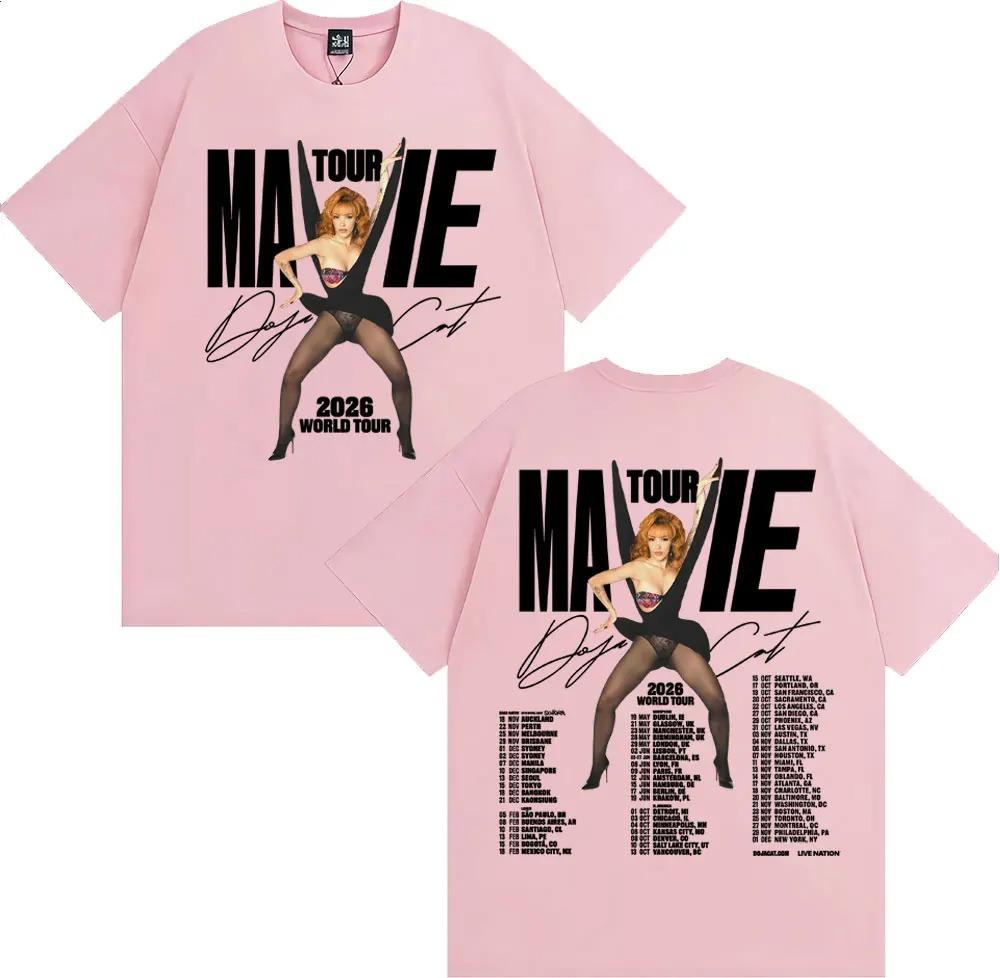 Doja Cat Ma Vie World Tour 2026 Peripherals PrintTShirt Men Women Fashion Streetwear Hip Hop Summer Cotton Top Oversize New Tee