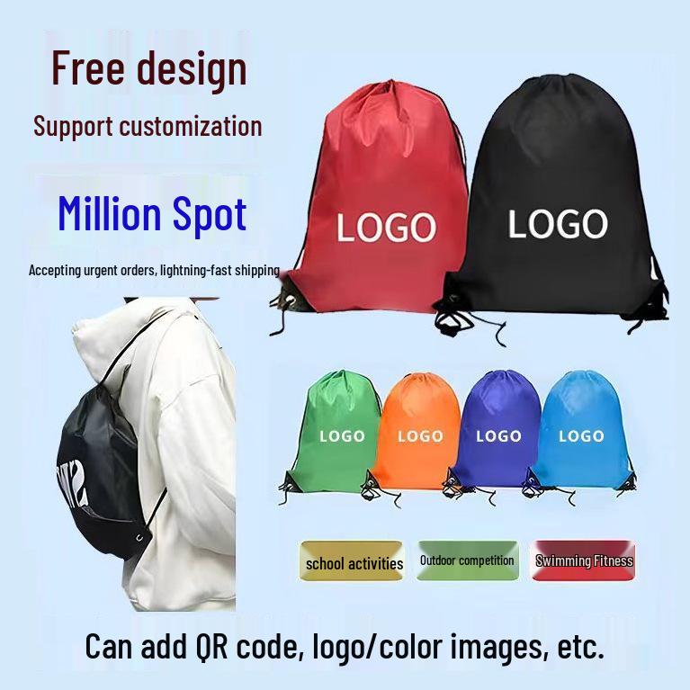 Polyester Drawstring Bag for Marathon Events & Outdoor Sports