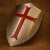 Templar Knight Shield Metal Crusader Armor Wall Hanging, LARP Prop