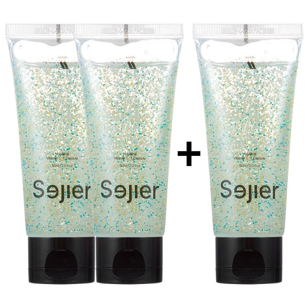 Sezier Men's Cleanser Summer Cooling Vitamin Gel Type Men's Cleanser Tube Type, 3 Pieces, 60ml