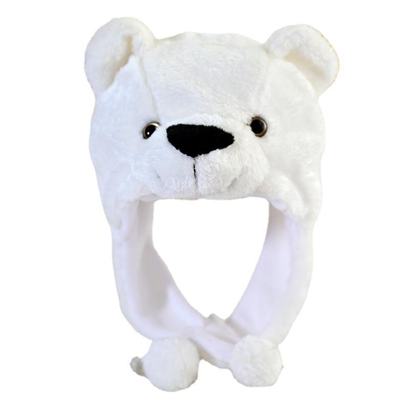 Adorable Polar Bear & Panda Plush Hat for Kids and Adults