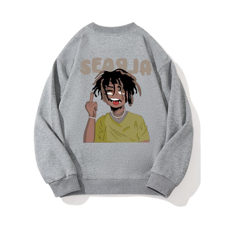 

Dirty Braided Boy Модный принтованный топ, повседневная спортивная одежда на осень и зиму, хлопковая толстовка XXL слоновая кость