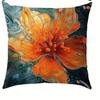 Lebendiges Orange Mohnblumen Muster Kissenbezüge Kissenbezug Geeignet für Sofa Schlafzimmer Auto Kissenbezug