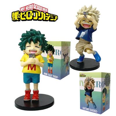 Q-Version My Hero Academia Anime-Figuren Bakugou Katsuki Midoriya Izuku Helden-Kindheitsserie PVC-Modell Sammlungs-Puppe Spielzeug Geschenk