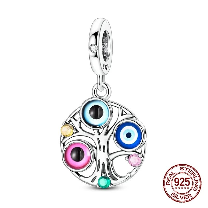 Double Sided Heart Sisters Charm Copper Tree Of Life Family Dangle Pendant Fit Bracelet Necklace Diy Jewelry