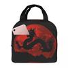 Dragon Red Moon Pattern Insulated Lunch Bag for Kids School Cooler Thermal Food Box Tote Leakproof Lunch Boxes Container