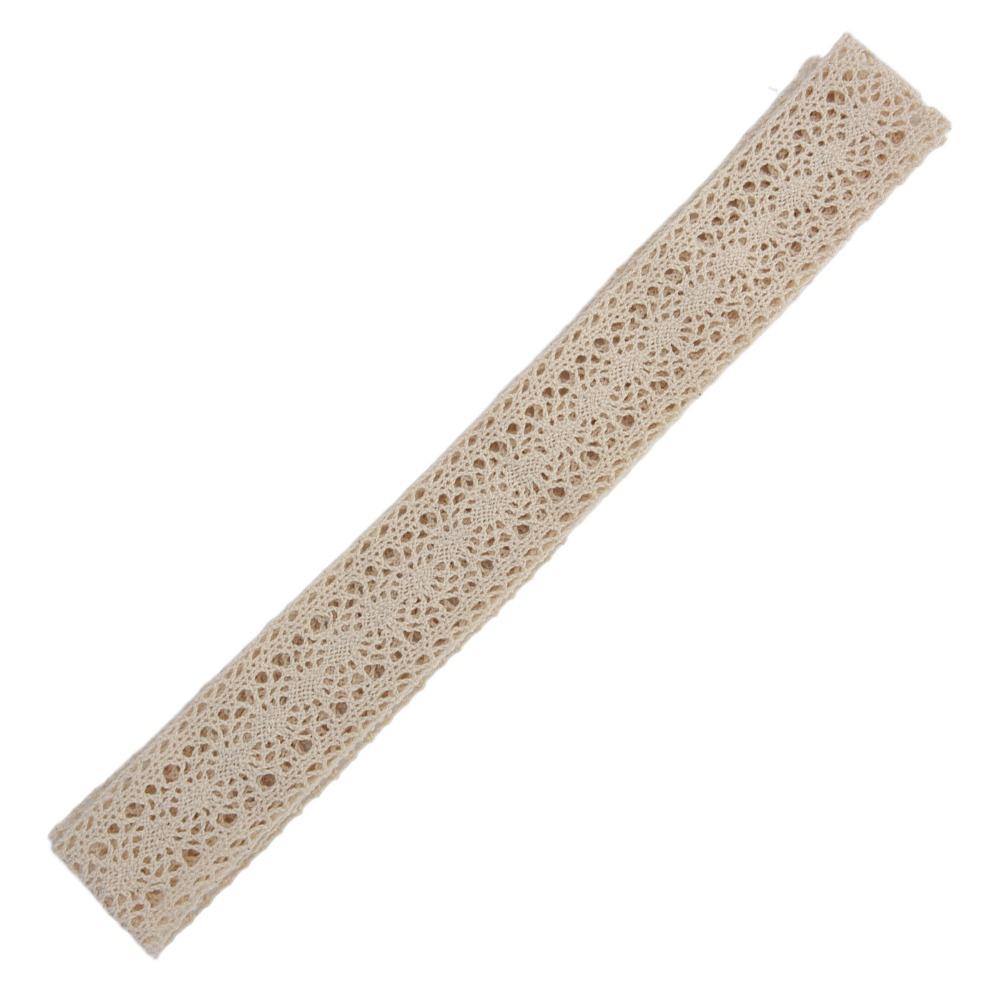 1pcs Beige Cotton Lace Trim 1.6in Wide DIY Sewing Lace Elegant Crochet Lace Ribbon For Decoration