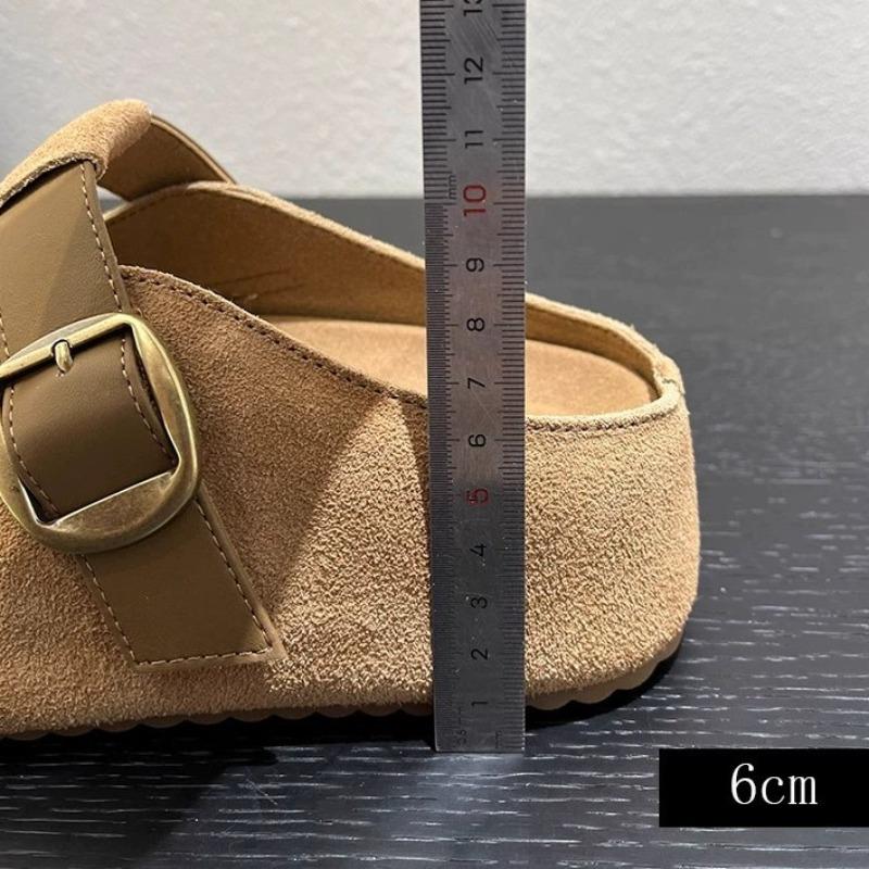 Thick bottom heightening mango women's spring and summer new casual outer wear one-pedal bag head slippers