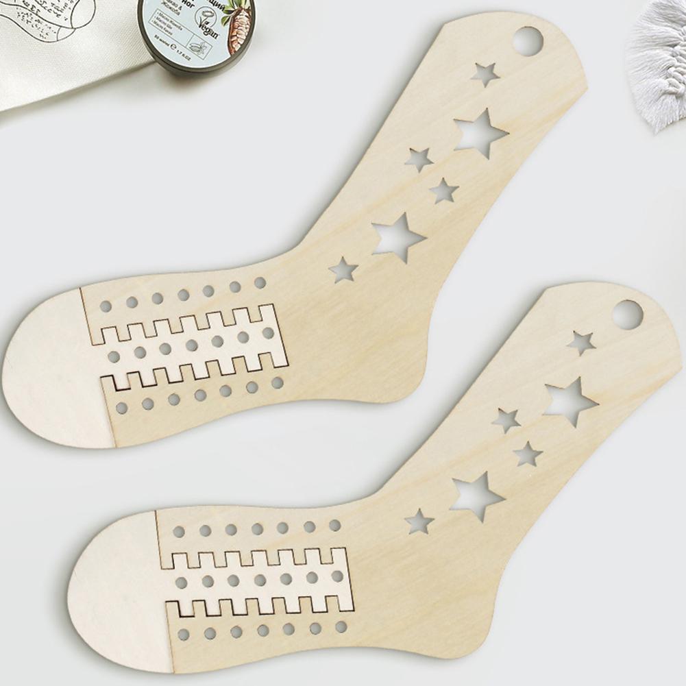 2pcs Sock Blockers,Lasers Cut Sock Blockers Template,DIY Knitting Sock Display Stand For Hand-Made Socks,For Knitters Beginners