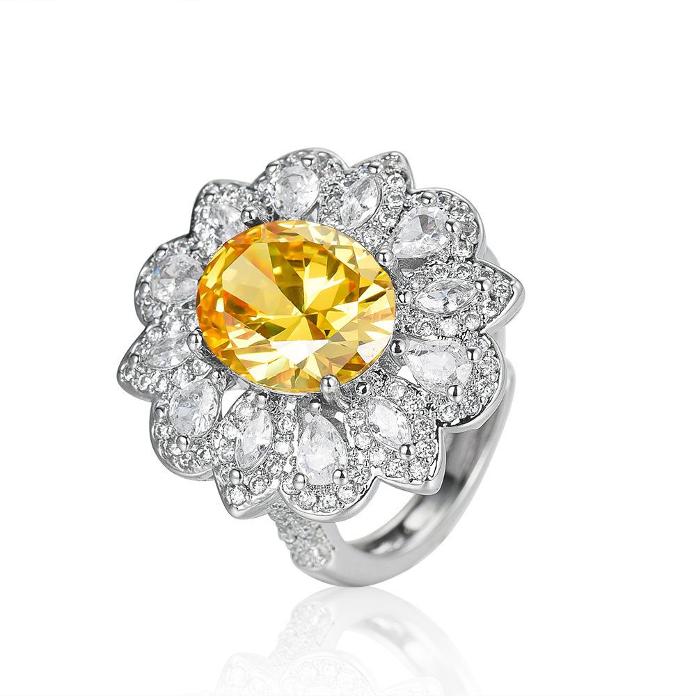 Hot mining explosion full of diamonds, colorful treasures, large flower necklaces, rings, European and American studs.