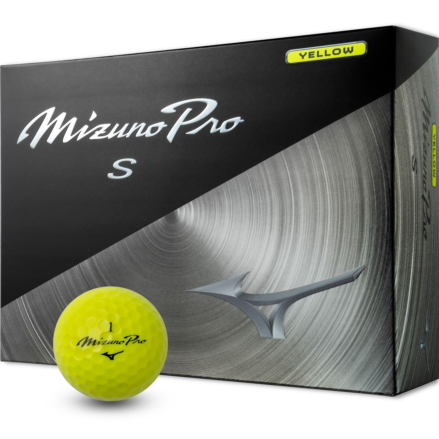 MIZUNO Golf Mizuno Pro 1 dozen 5NJBT835 Balls, S, Yellow, (12 balls),
