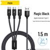 PISEN 66W Fast Charging 3-in-1 Data Cable for Apple & Android Devices