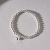Mimi.J Jewelry 925 Silver Plump Heart String Bracelet