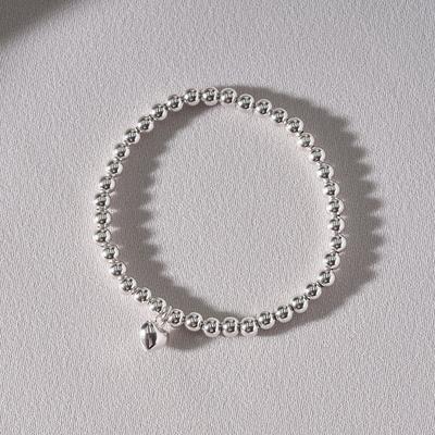 Mimi.J Jewelry 925 Silver Plump Heart String Bracelet