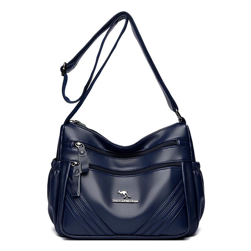 Moderne Leder-Umhängetasche für Damen  großes Fassungsvermögen  weich  tragbar  Crossbody