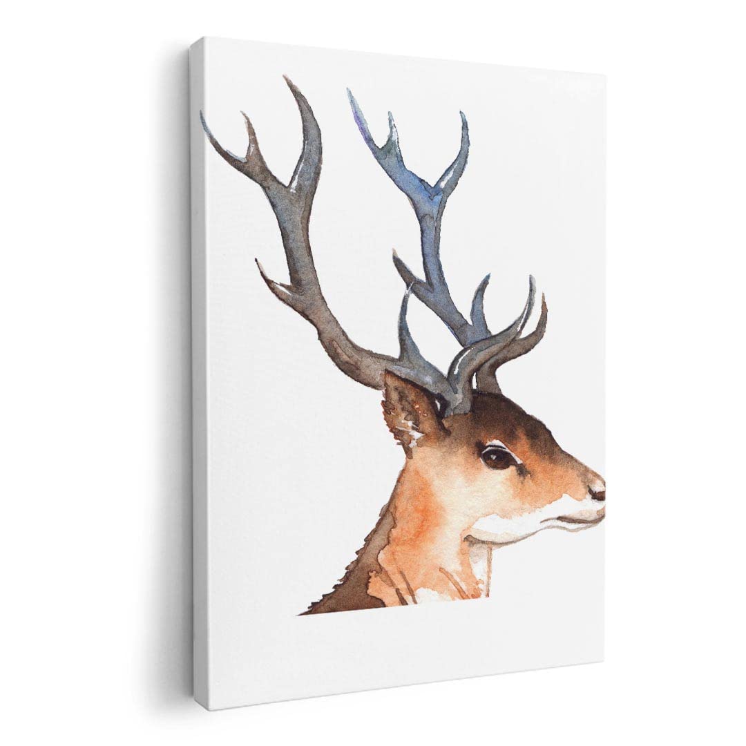

Art Panel Painting Decoration igsticker 420mm x 297mm A3 Photo Wall Hanging Wooden Frame Interior Stylish 015586 Deer Animal Picture Hand-painted