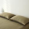 Modern Minimalist Cotton Double Gauze Pillowcases Set Of 2 - 48x74cm 40s Thread Count Woven Jacquard Reactive Dyed