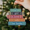2D Acrylic 'Just A Girl in Love with Her Books', Automotive Interior Decoration, Party Living Room Bookshelf Entryway Home