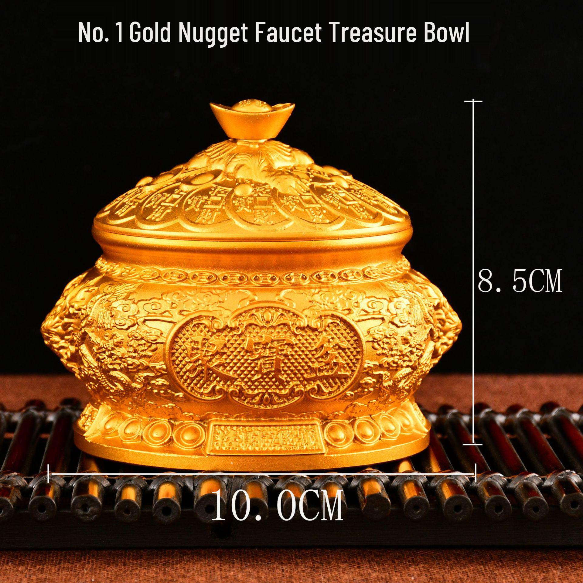 Copper Treasure Basin Brass Faucet with Lid - New Home Gift & Decorative Ornament