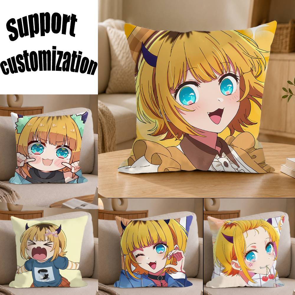 Lovely MMemCho Oshi noKo Anime Square Sofa Pillow Cover Solid Color Living Room Home Decor Cushion Case