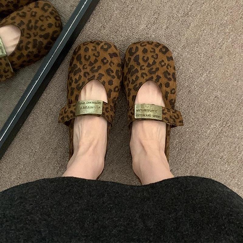 

Лоферы Женские Балетки Леопардовые Повседневные Кроссовки Осень Женская Спортивная Обувь 2025 Waking Платье Мягкие Zapatillas De Mujer 40 леопардовый