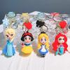 Snow White Elsa Alice Pendant Keychain Cartoon Phone Bag Mermaid Princess Key Chain Jewelry Kids Fans Gifts