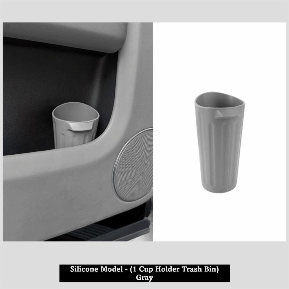 Silicone Car Cup Holder Anti-Slip Design Trash Bin Organizer  Car Interior Accessories
