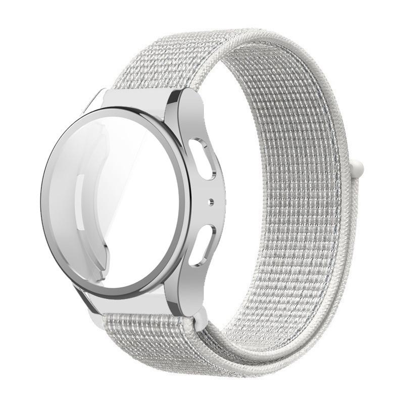 Nylon Strap for Samsung Galaxy Watch FE 7 6 5 4 40mm 44mm Silicone TPU case Bumper Full Screen Protection