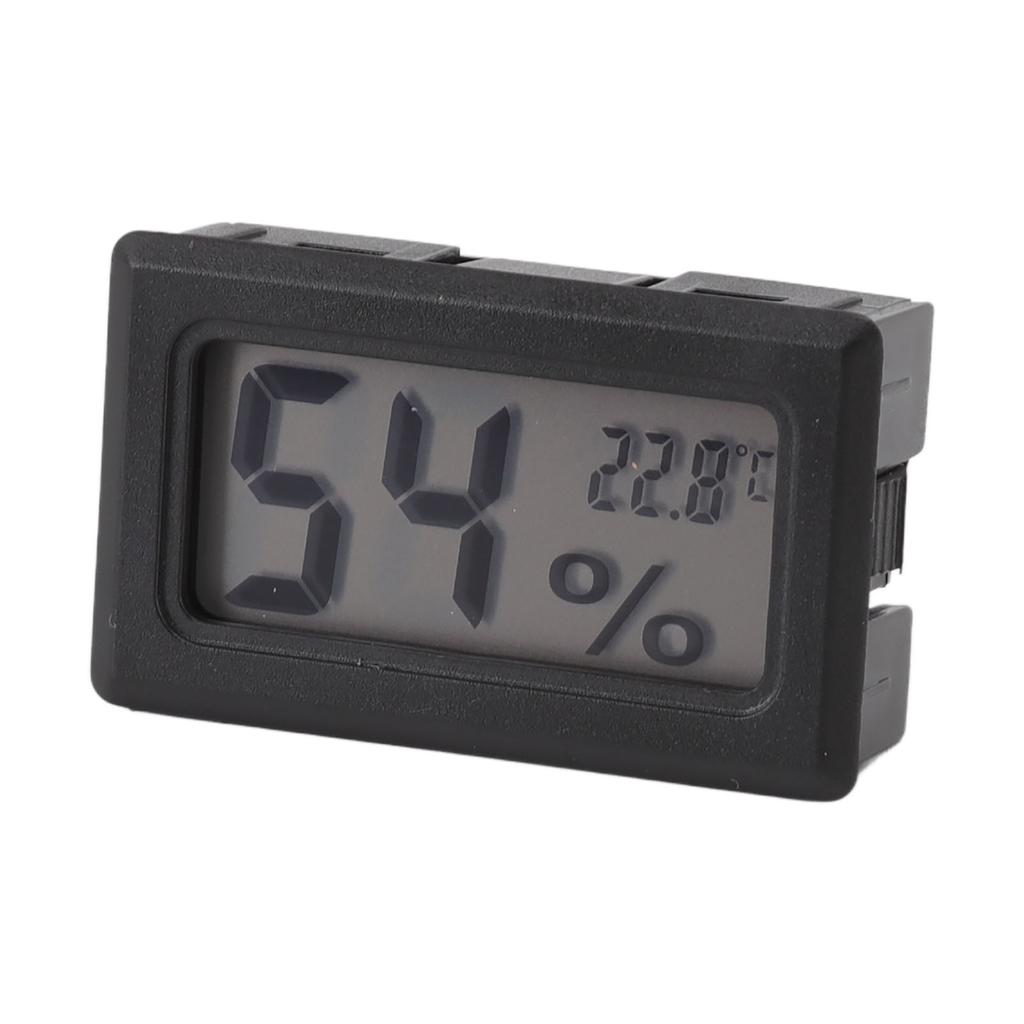 Thermometer Hygrometer Black LCD HD Digital Display Embedded Electronic Temperature Humidity Meter