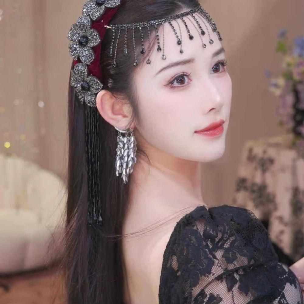 Korean Style Wide Hair Band Exquisite Party Celebration Tiara  Ladies Hairpin