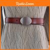 Fashion Womens Leather Belt Square Buckle Two Layer Cowhide Summer Casual Looks