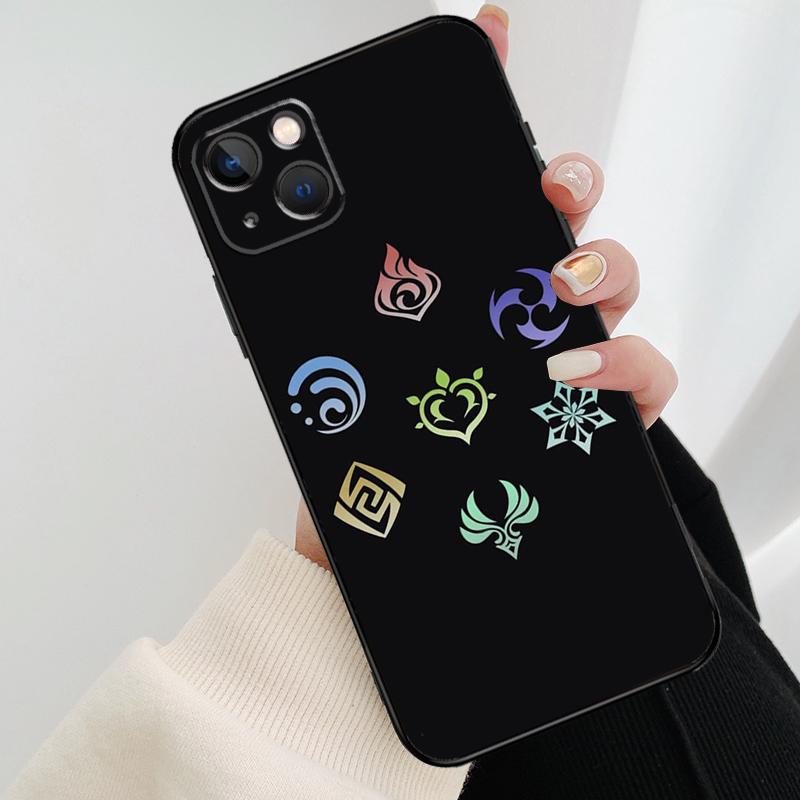 Genshin Impact Elements Phone Case For iPhone 17 Pro Max 16 15 14 11 12 13 Pro Max Mini 15 16 Plus 16e 17 Air Cover