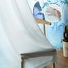 Animal Butterfly Flower Blue Rose Window Tulle Curtains For Living Room Bedroom Hotel Luxury Decoration Sheer Curtains