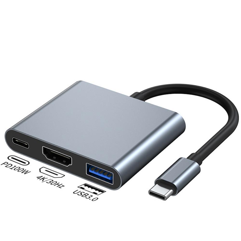 USB C To HDMI 3 In 1 Hub 60Hz Multi Port Adapter with Type C PD Charging for Laptop MacBook Pro