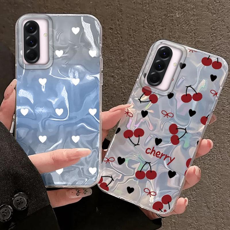 Summer Heart Bow Cherry Girls For Samsung Galaxy A56 A16 A26 A36 A06 A55 A35 A25 A15 A12 A32 A54 S24 S25 S22 S23 FE Fundas Cover