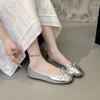 French retro ballet style shallow mouth flat-soled single shoes women's 2025 new spring and autumn versatile square head Mary Jane shoes